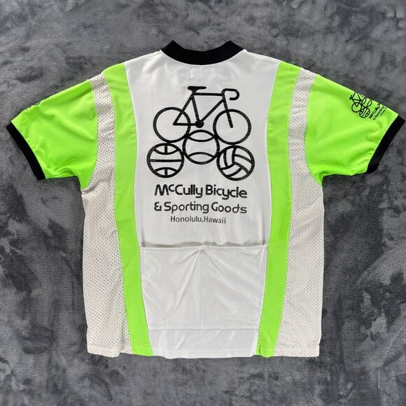 Vintage InSport Cycling Jersey Mens L Dave Scott McCully Hawaii Neon Race Shirt - Picture 1 of 10